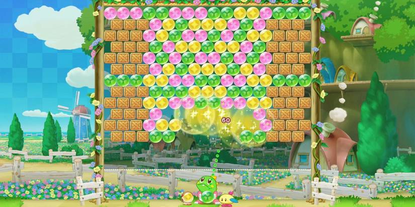 A single player game in Puzzle Bobble Everybubble