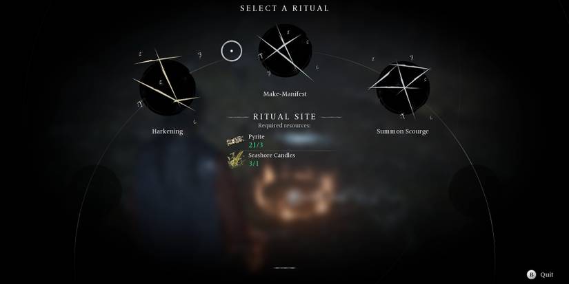 required resources for harkening ritual in banishers ghost of new eden