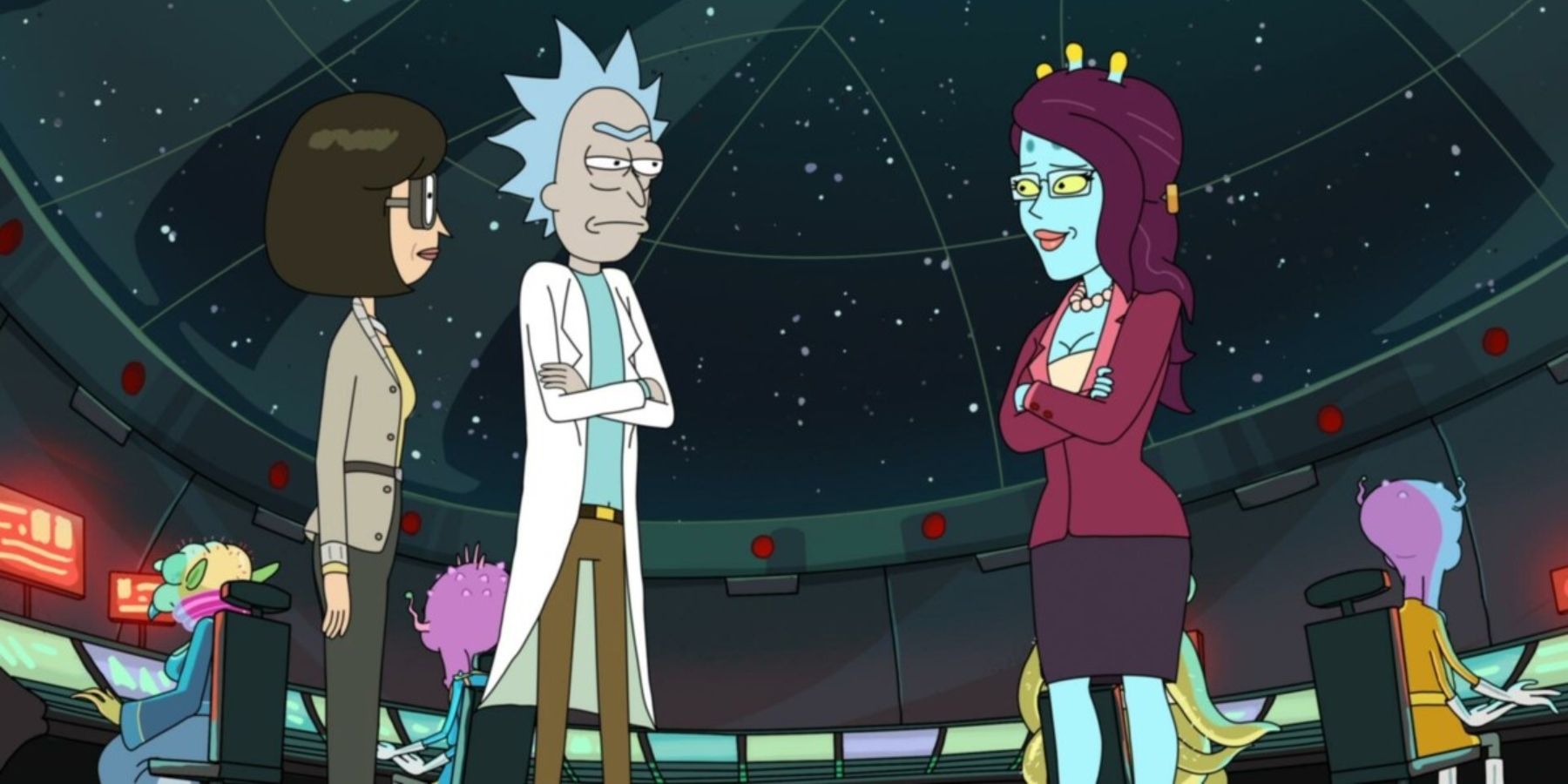 Rick and Unity talking in Rick and Morty