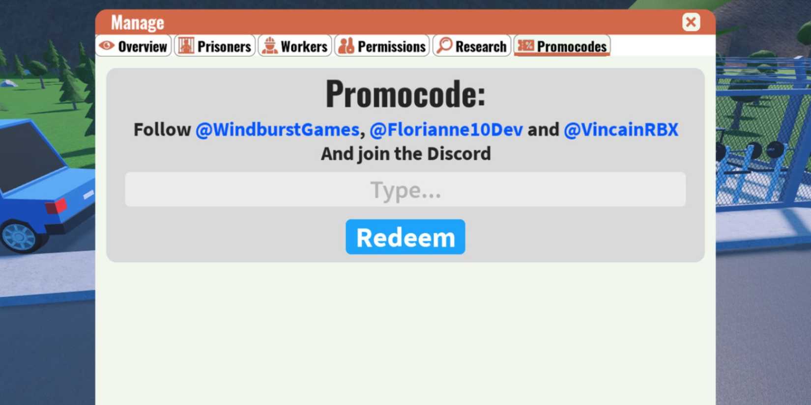 Roblox: My Prison Codes