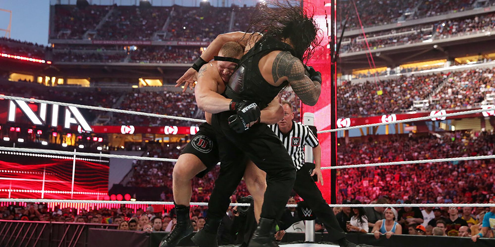 Roman Reigns vs Brock Lesnar vs Seth Rollins At WrestleMania 31