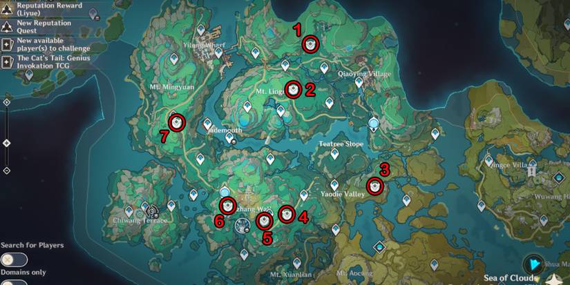 ruined areas location in genshin impact