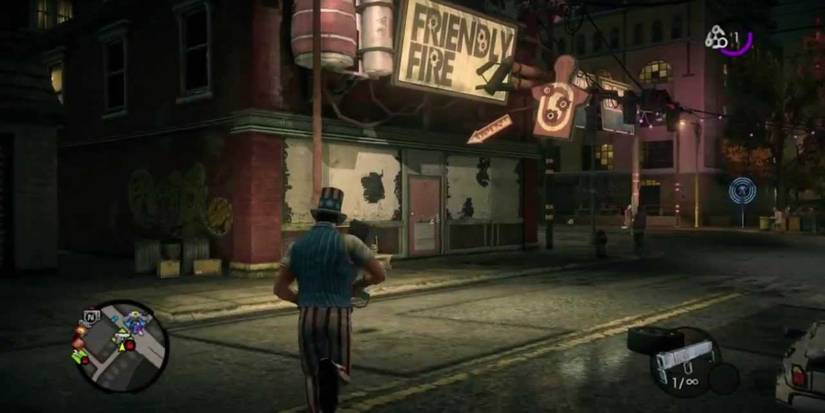 the main character exploring the city