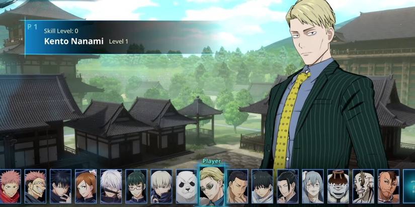 Kento wearing a green blazer and yellow tie 