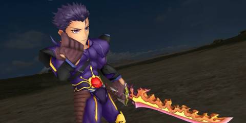 Final Fantasy Dissidia - Leon with a flaming sword 