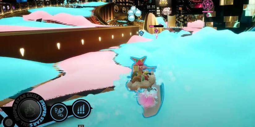 Character sliding across foam 