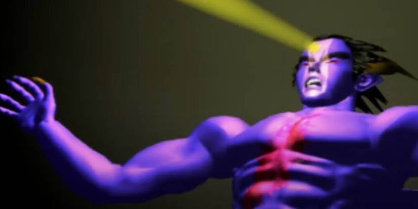 Devil Kazuya firing a laser 