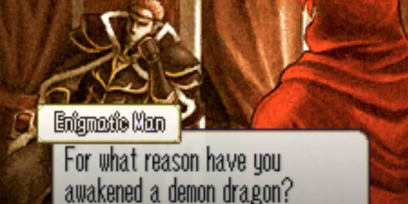 Hooded man talking to Zephiel 