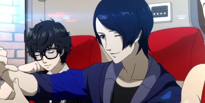 Yusuke and Ren in a bus together 