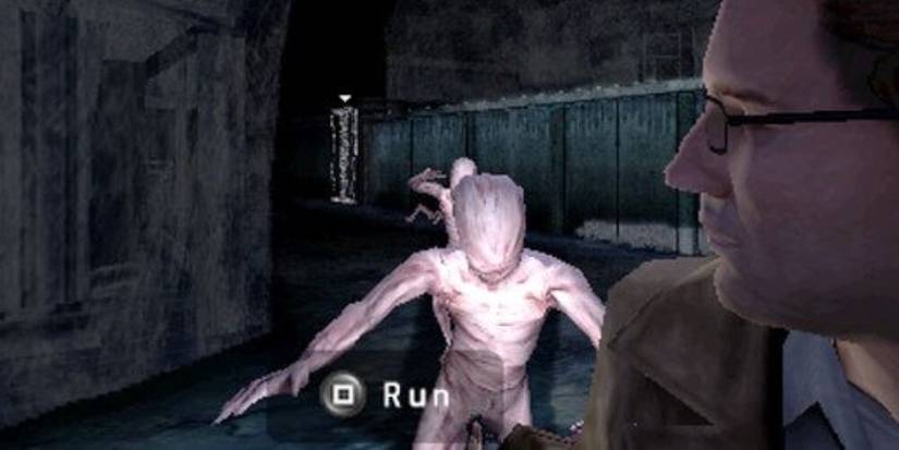 Harry running from faceless monsters 