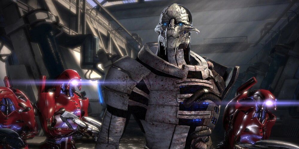 Saren surrounded by geth 