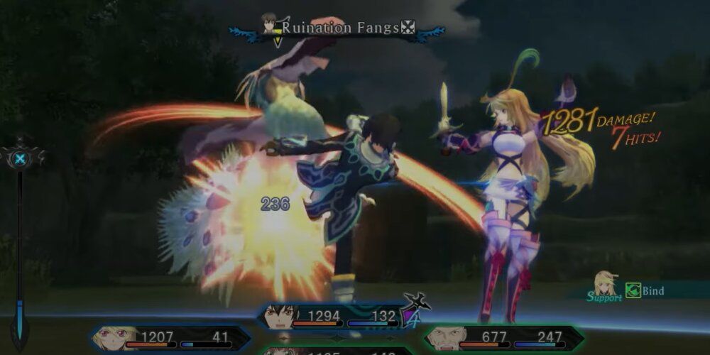 Two characters fighting an enemy together in Tales Of Xillia 