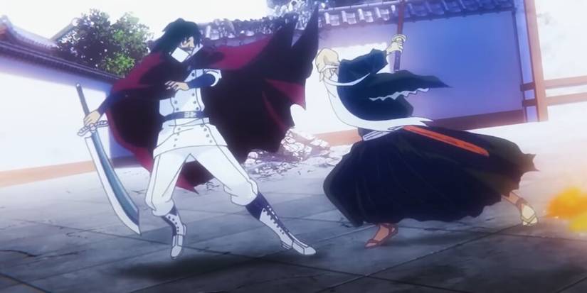 Yhwach and Yamamoto fighting in the Soul Society 