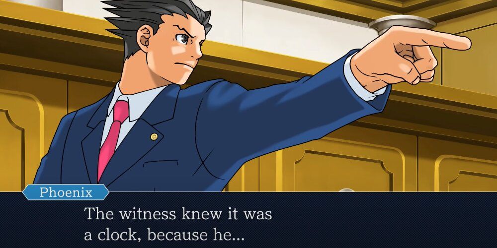 Phoenix Wright pointing