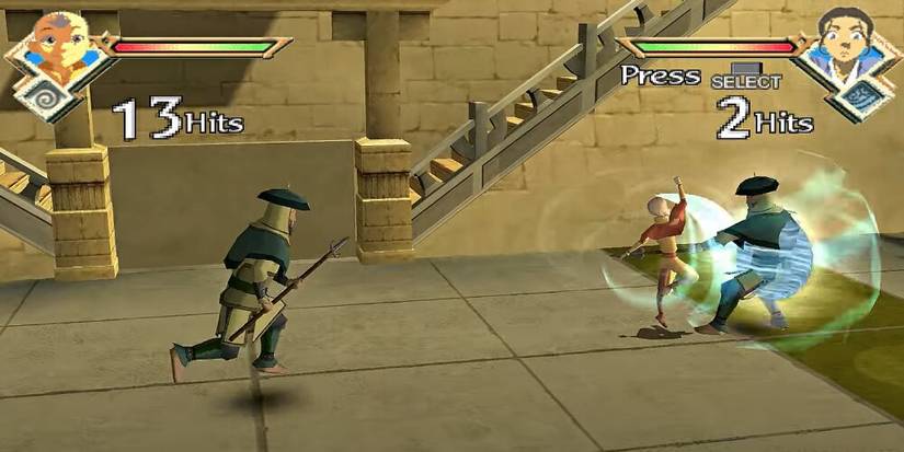 Aang attacking soldiers 