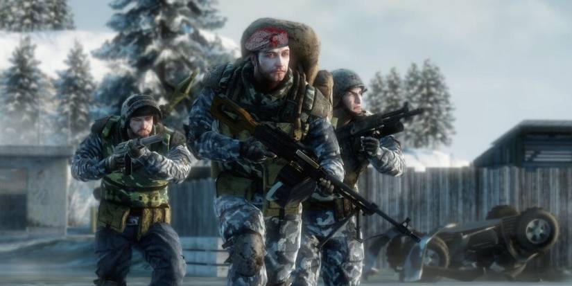 Three soldiers in Bad Company 2