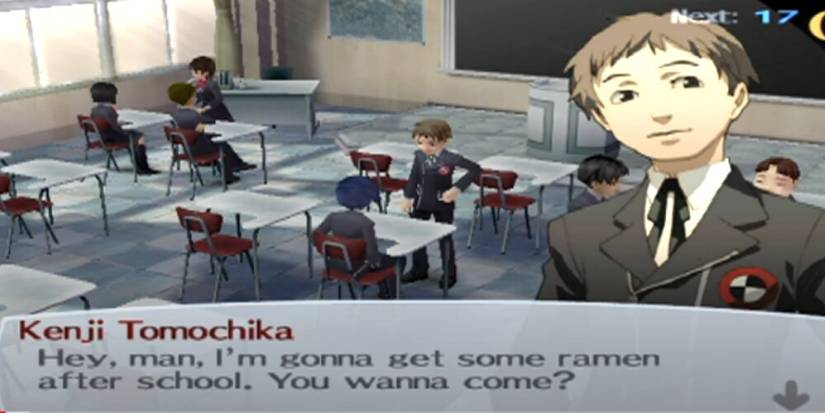 Ken asking the protagonist to go out for ramen 