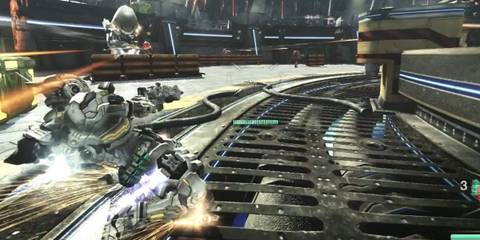 sam gideon from vanquish in combat with enemies