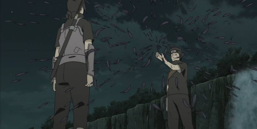 Shisui gives his eye to Itachi