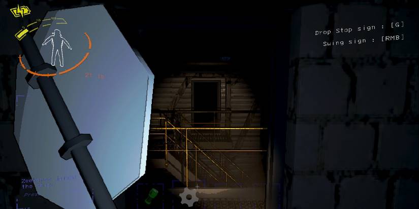 Stop sign and flashlight