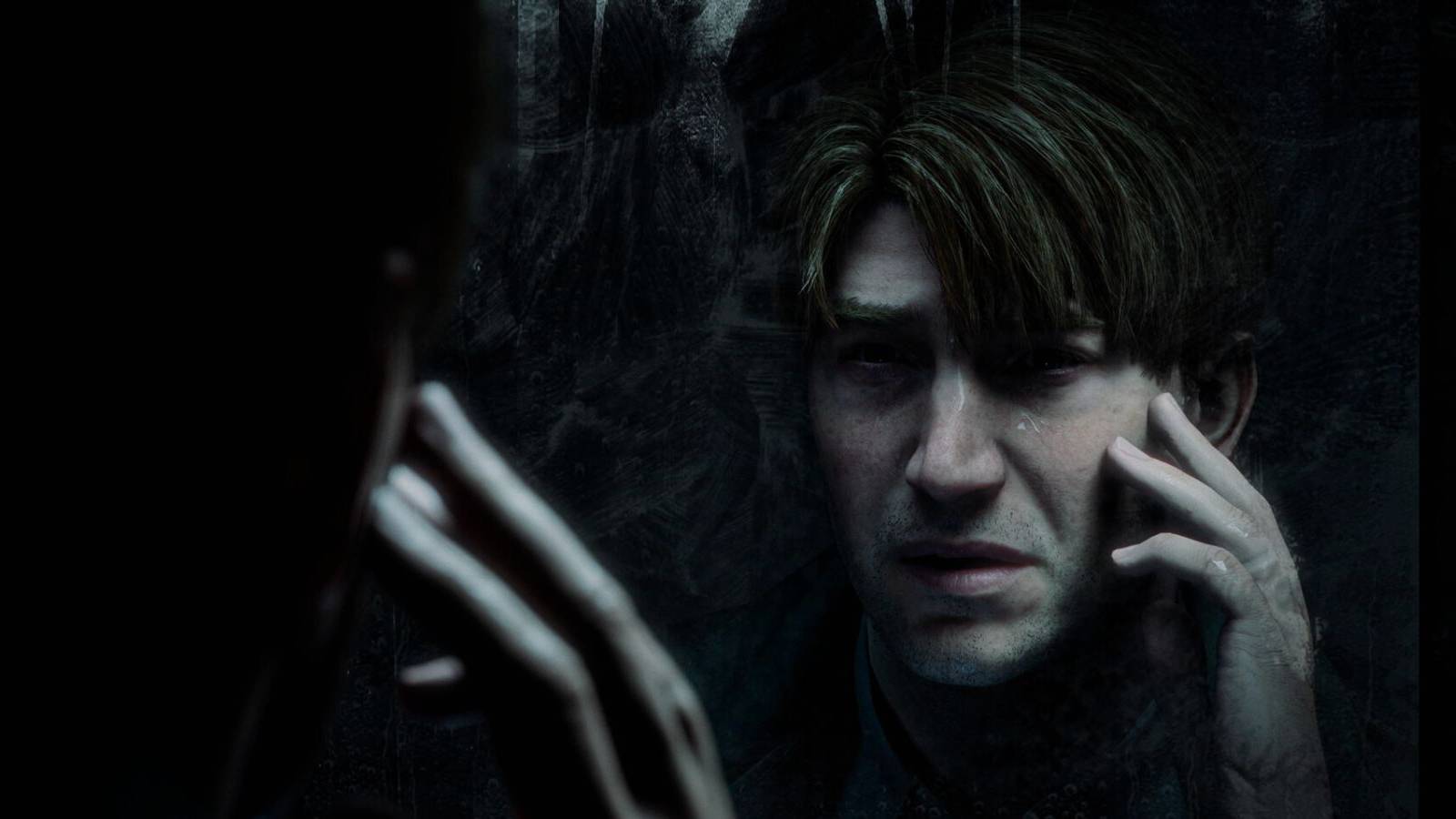 silent hill 2 remake james looking scared in mirror