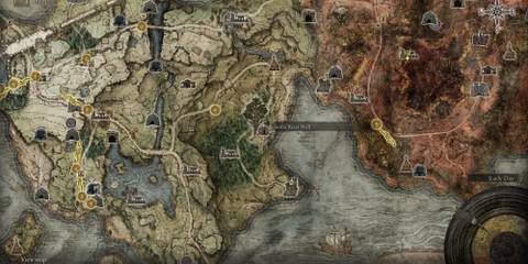 Siofra River Well Map in Elden Ring