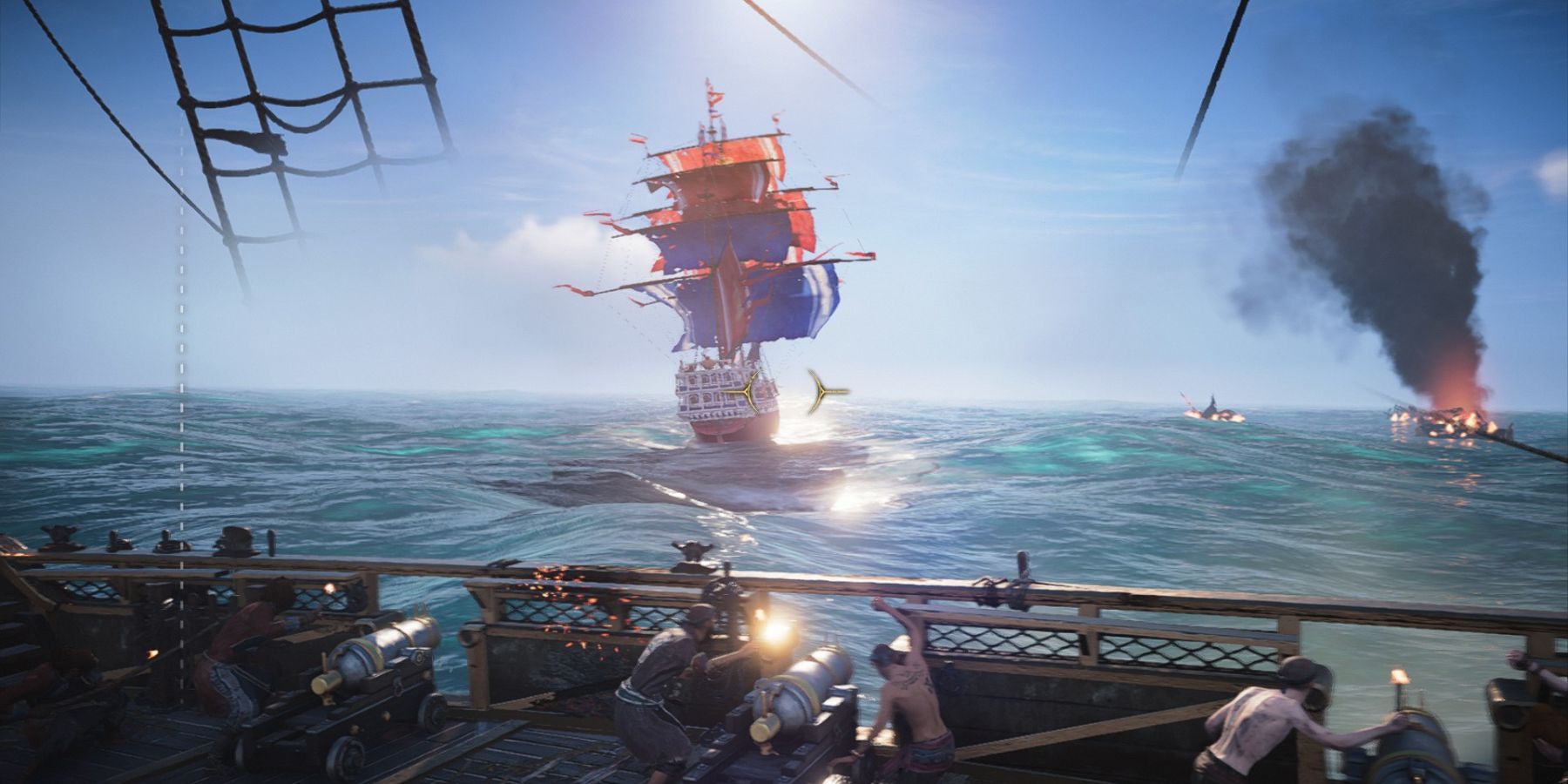 Skull and Bones Fighting Enemy Ships