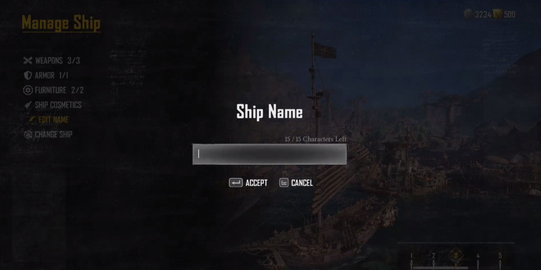 Skull and Bones Edit Ship Name