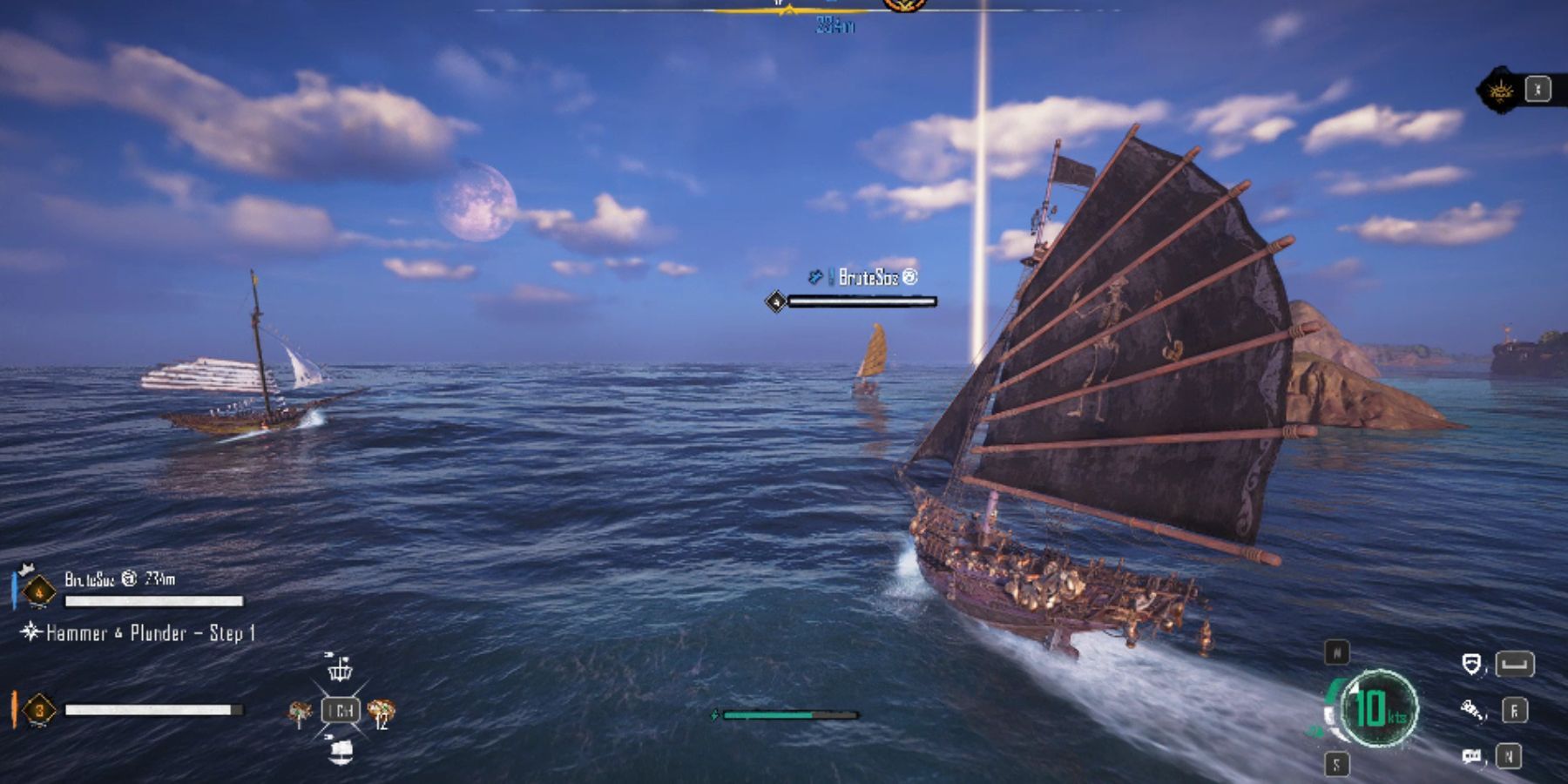 Skull and Bones Trade Route Enemy Ship