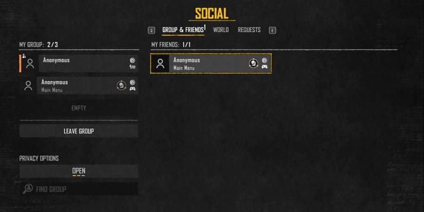 Skull and Bones Social Tab