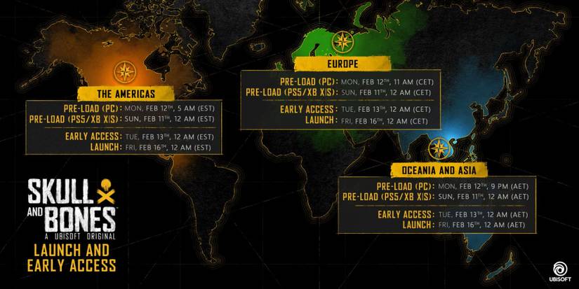 Skull and Bones Launch and Early Access Time