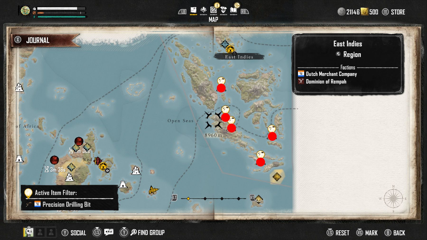 Skull and Bones: Precision Drilling Bit Location