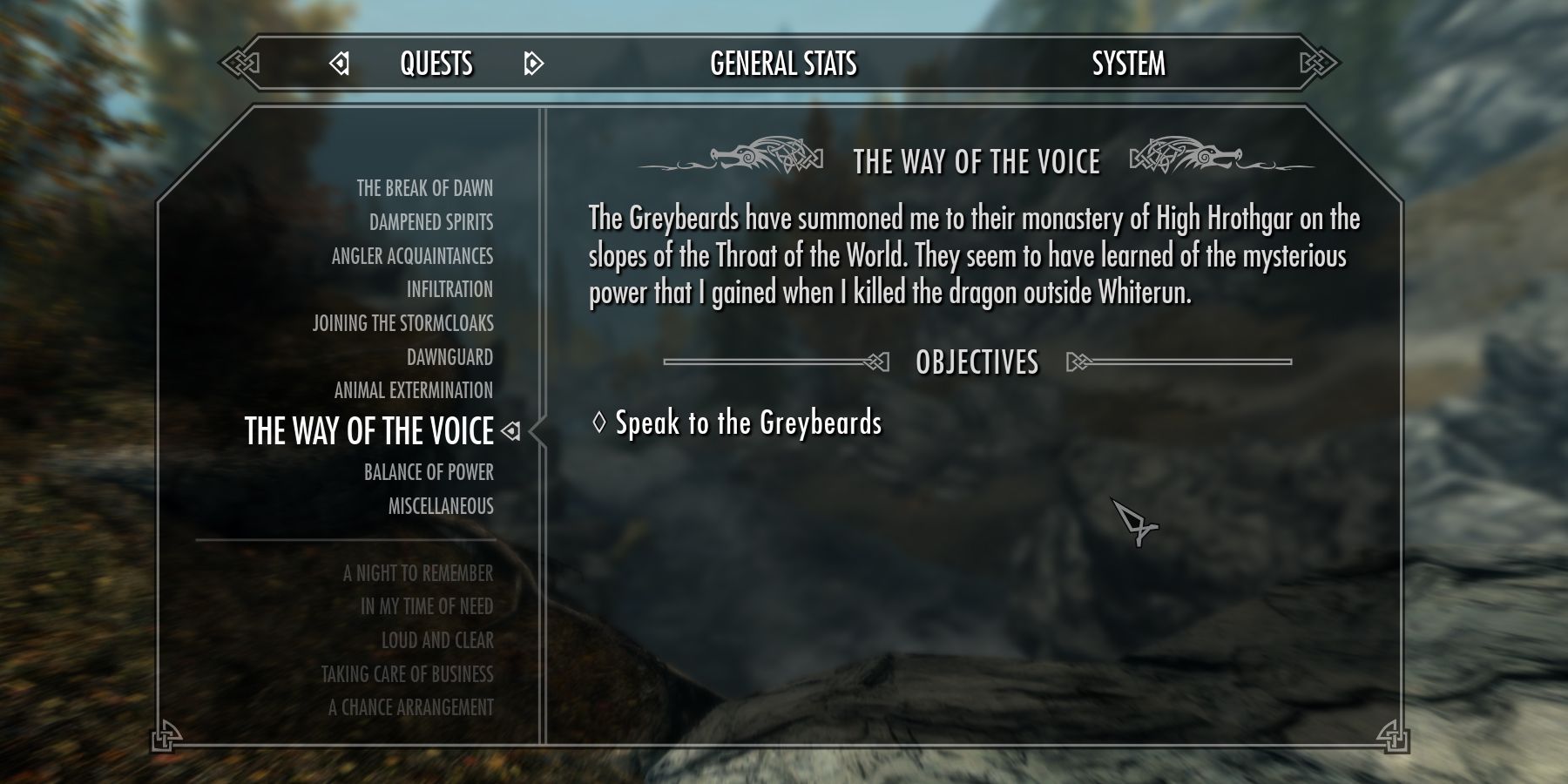 Skyrim: The Way of the Voice Quest
