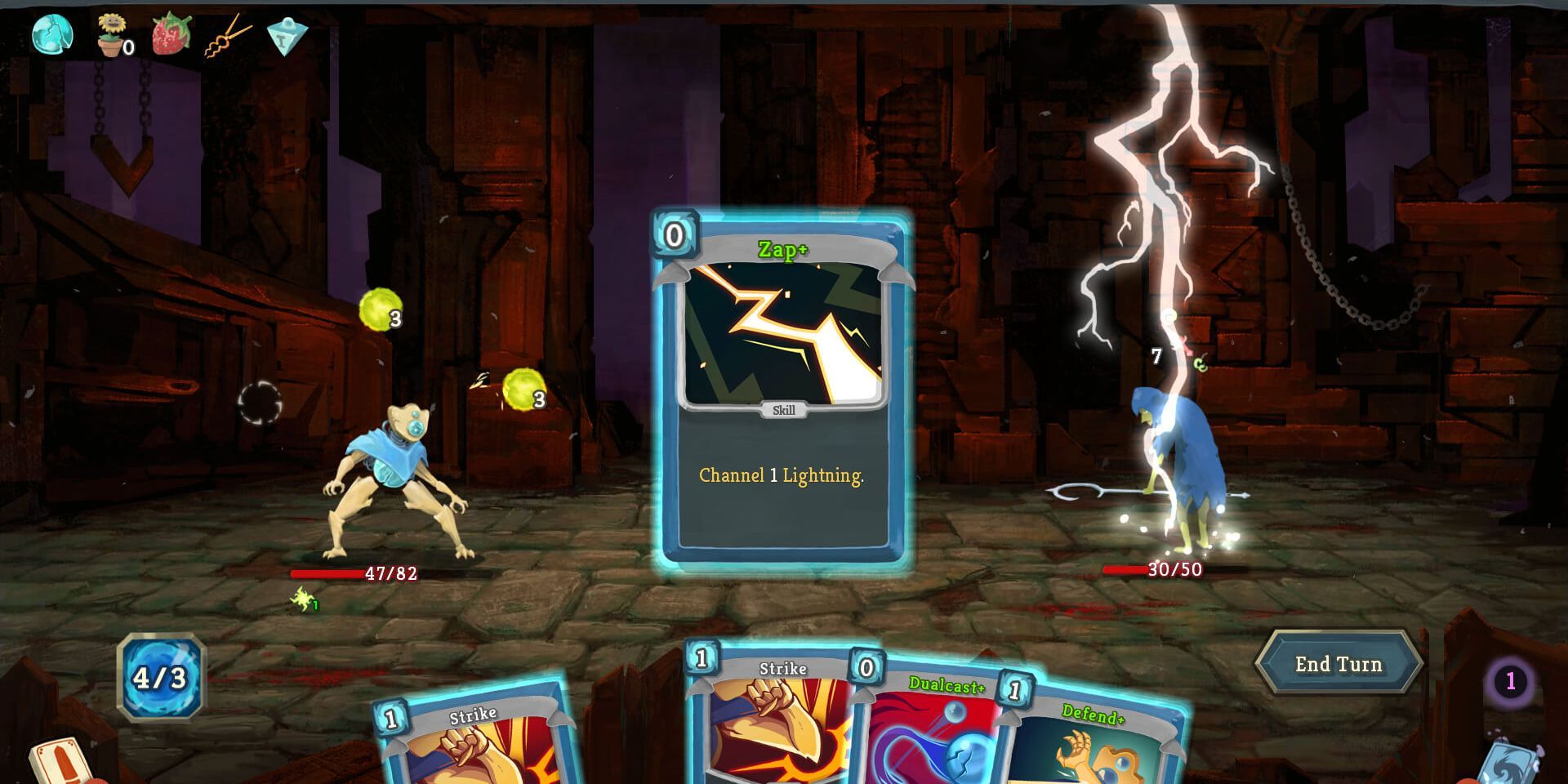 Using a card in Slay the Spire