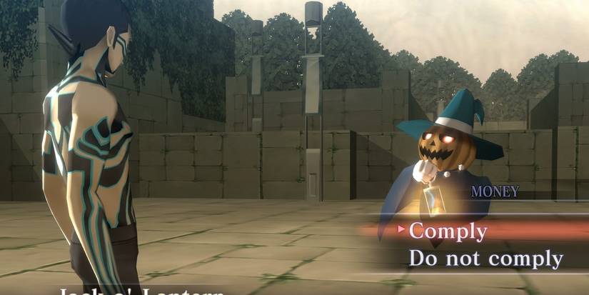 the demi-fiend talking to jack o'lantern