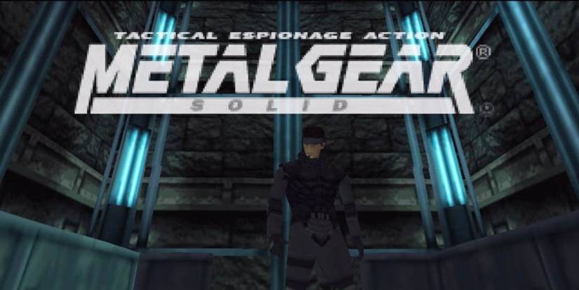 Solid Snake in the elevator, at the beggining of the game.