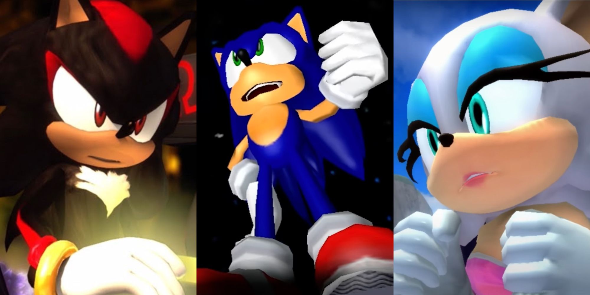 Shadow sonic and rouge side by side
