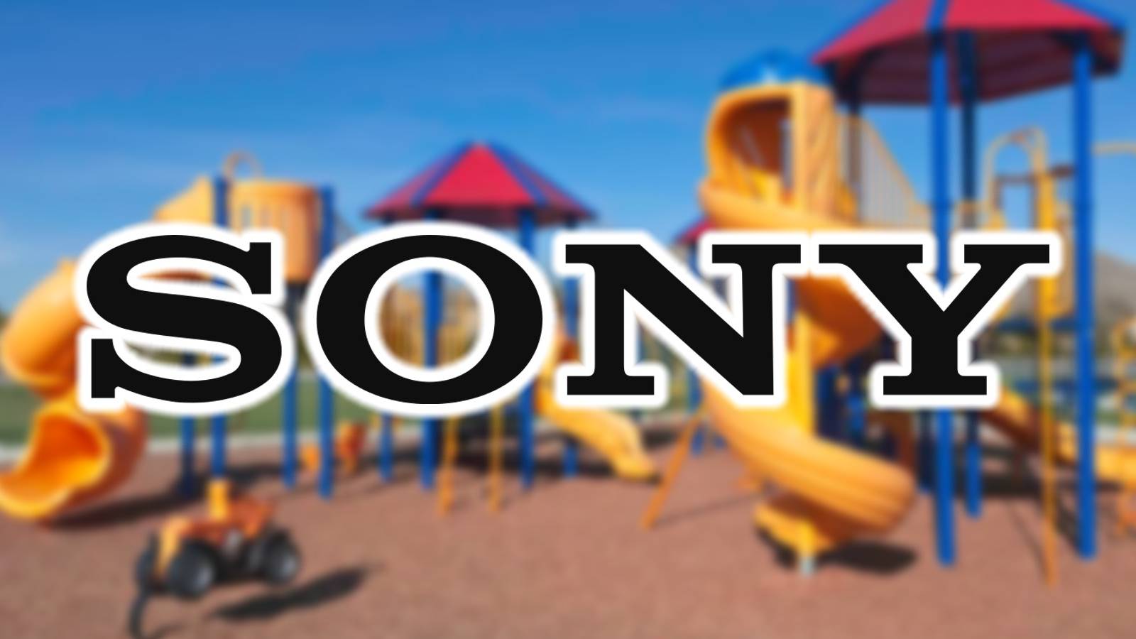 sony-logo-kids-playground-blurred-background