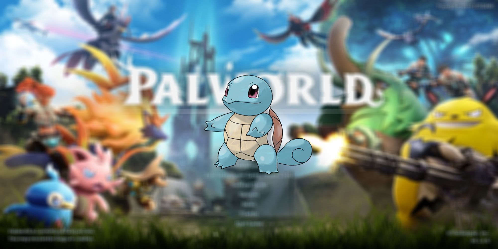 Squirtle from Pokemon potentially fitting in Palworld