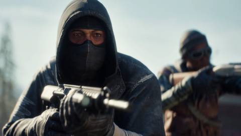 terminator survivors covered face prepared shoot