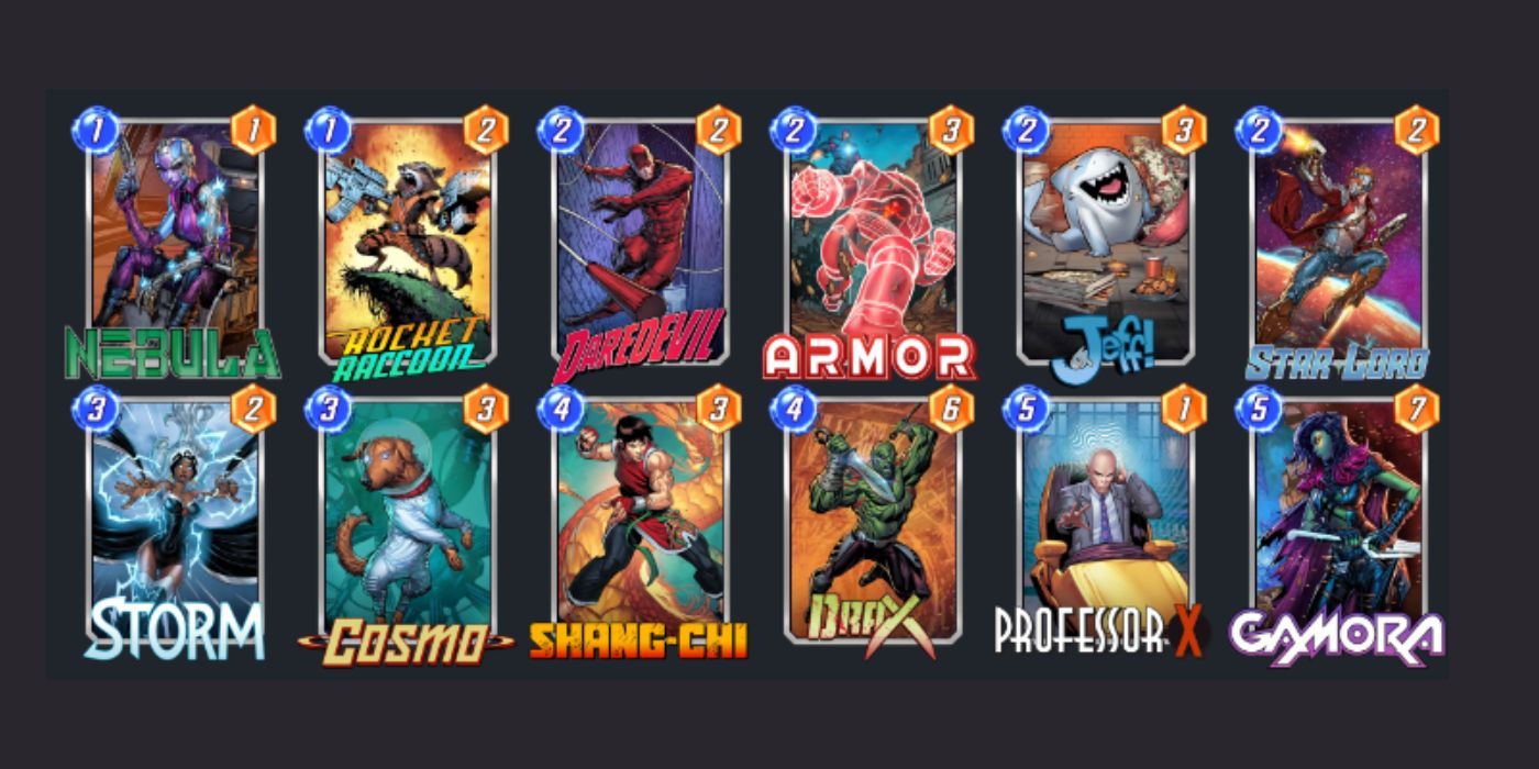 Guardians of the Galaxy Deck from Marvel Snap