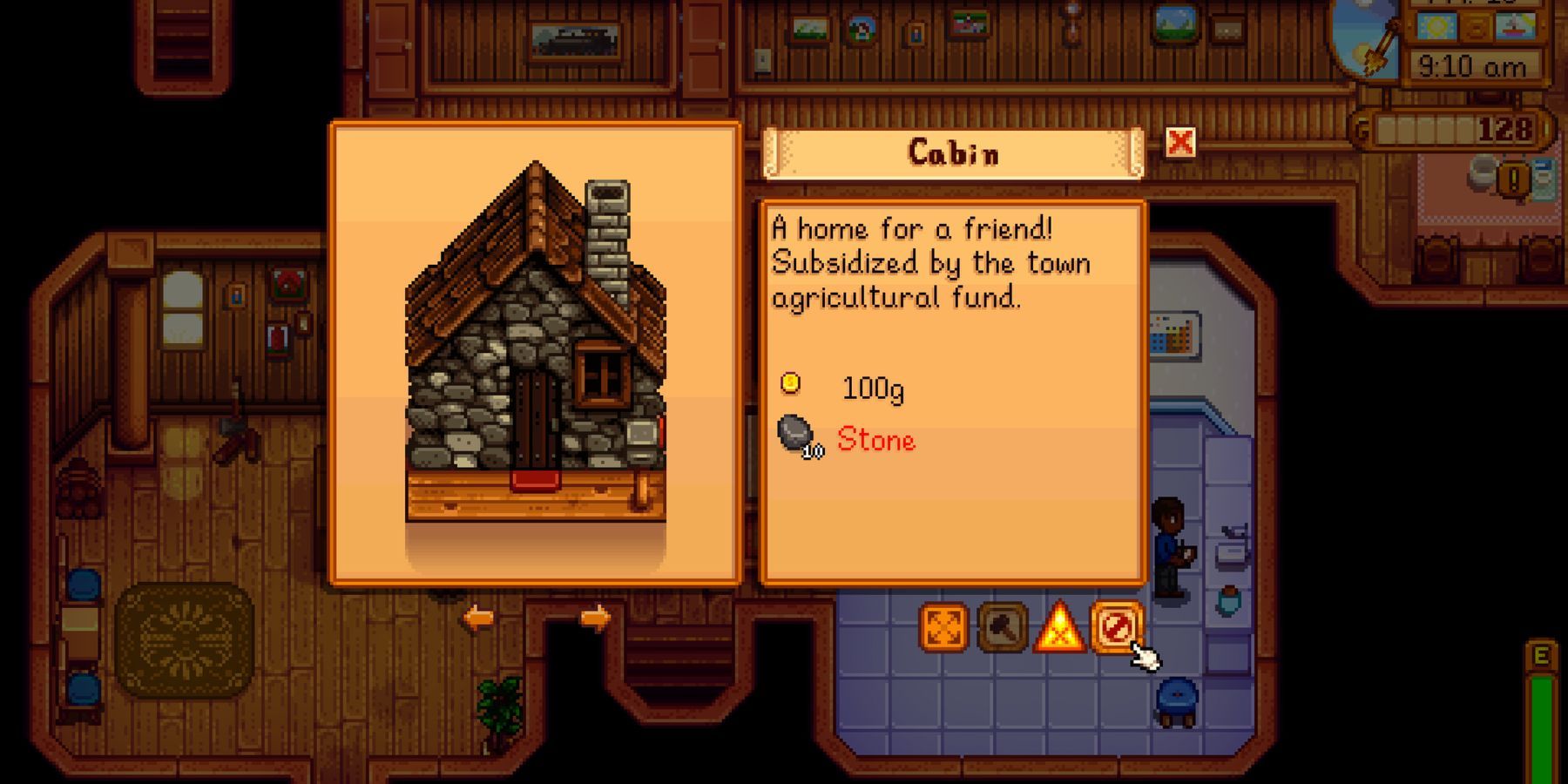 the cabin in stardew valley.