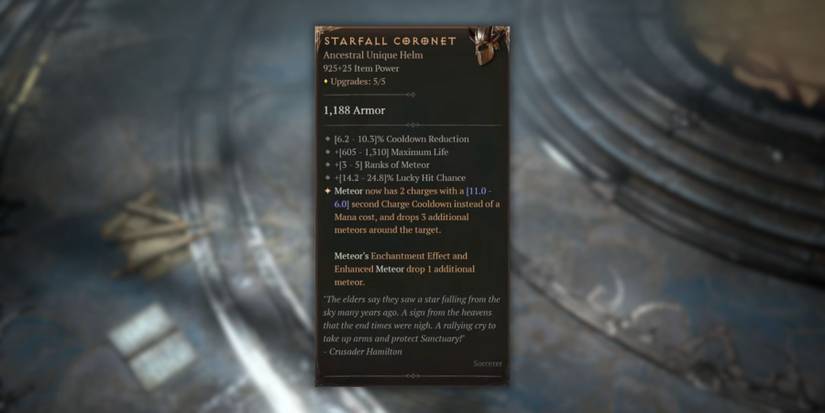 Starfall Coronet in Diablo 4