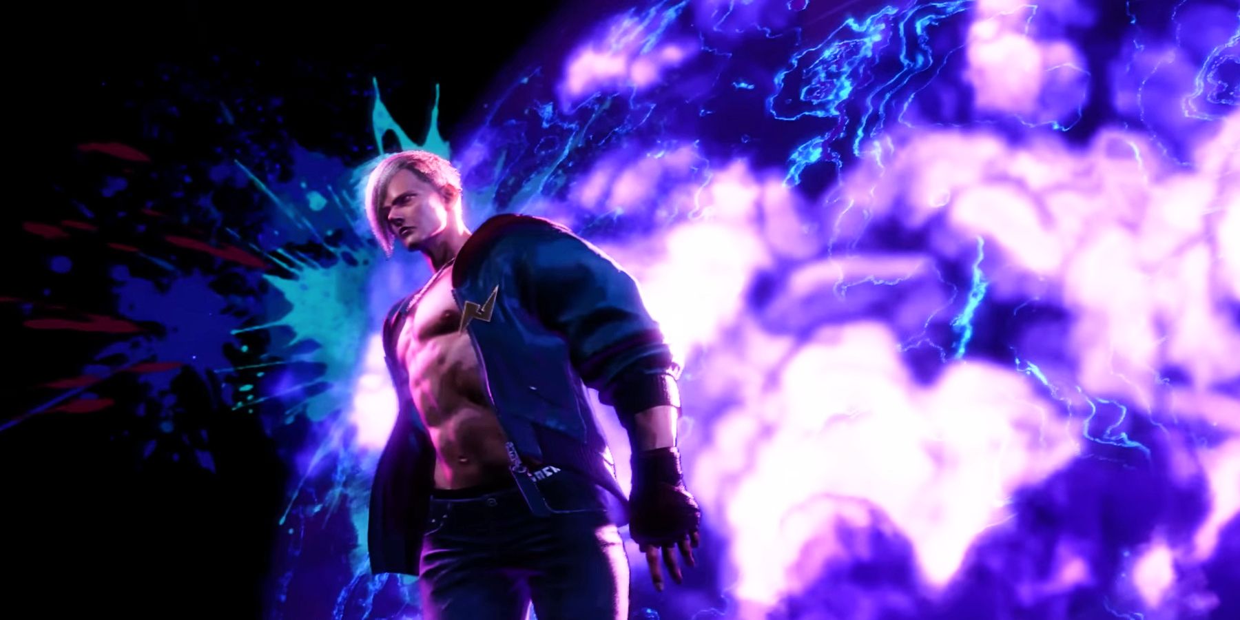 Street Fighter 6's Ed Standing in front of an explosion