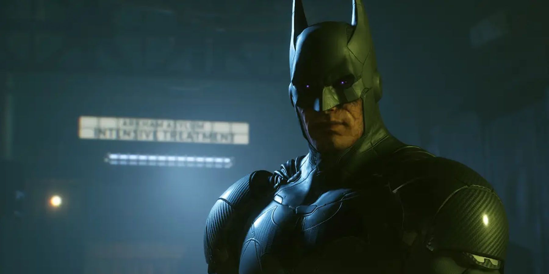 A screenshot of a brainwashed Batman in Suicide Squad: Kill the Justice League.