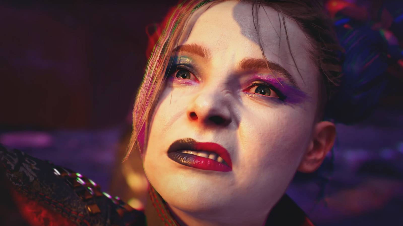 Suicide Squad Kill the Justice League Harley Quinn looking displeased