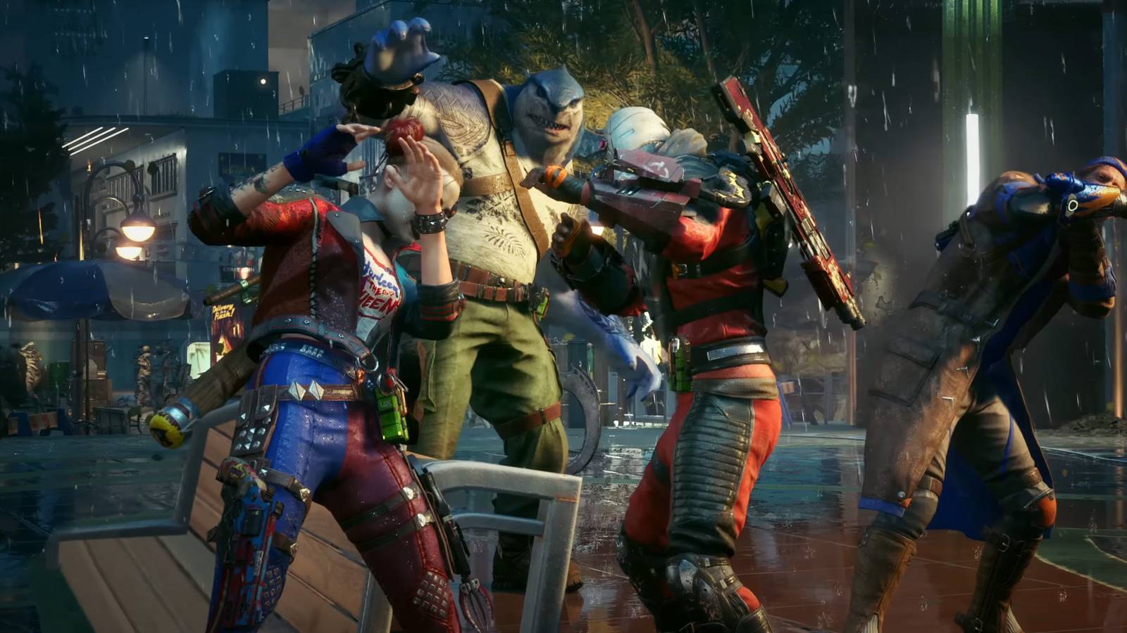 Suicide Squad Kill the Justice League team stumbling after Superman attack trailer screenshot