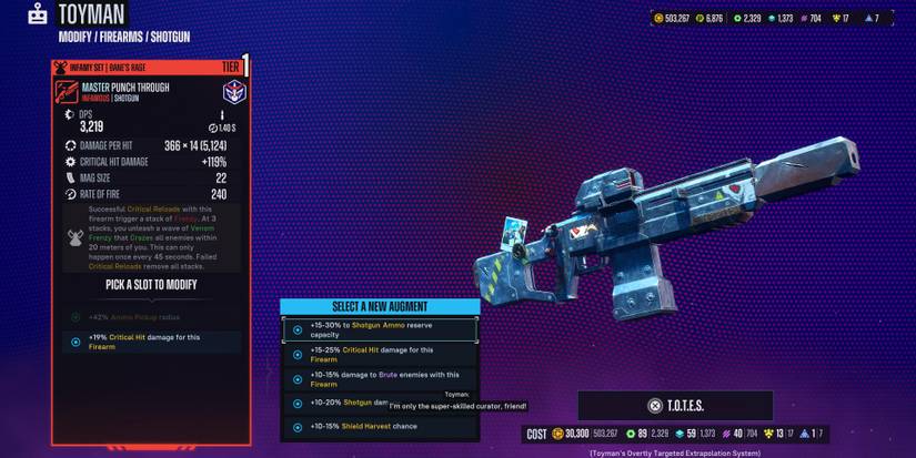 using T.O.T.E.S. on a bane weapon