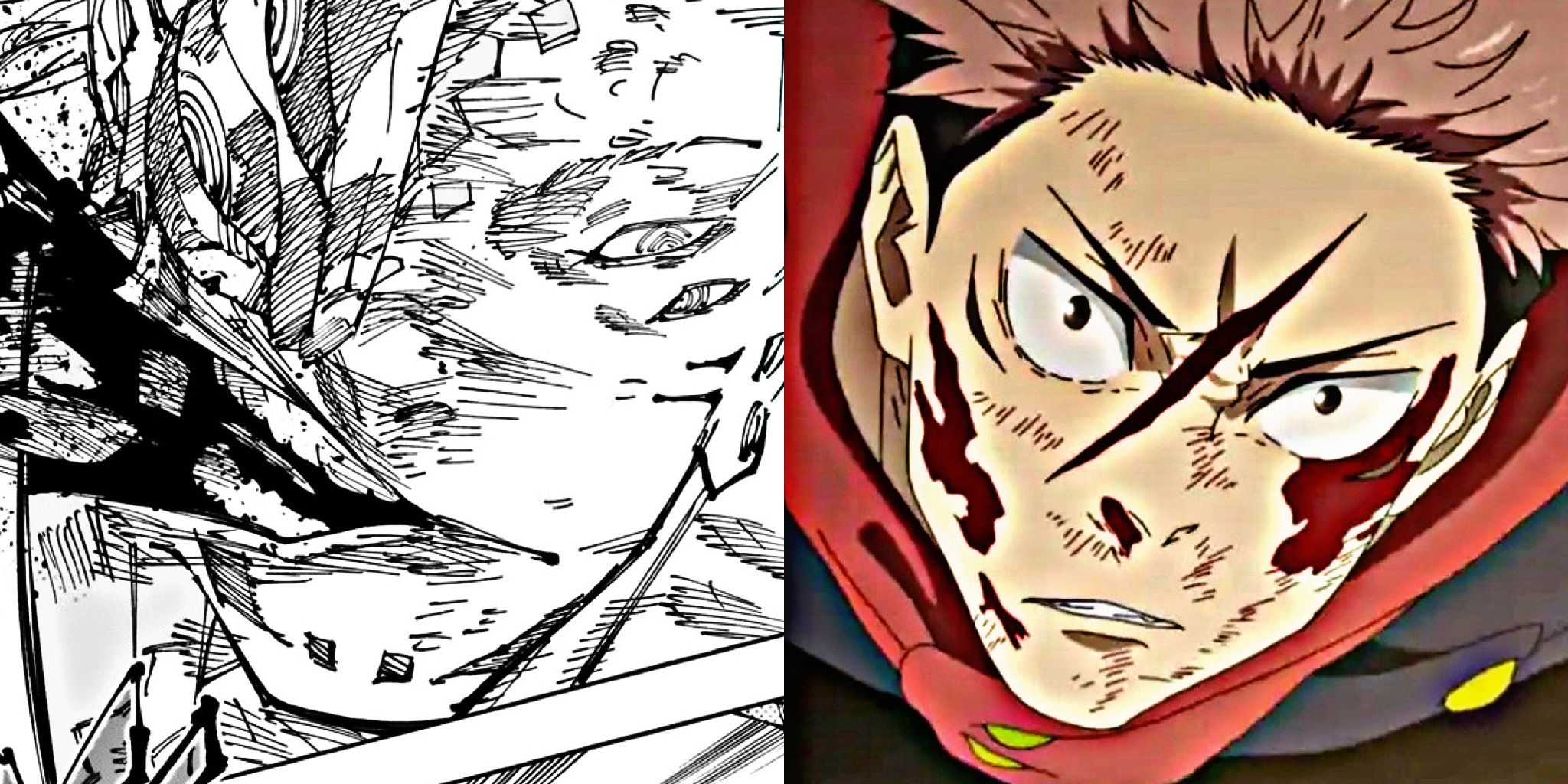 sukuna vs Yuji explosão de sangue jujutsu kaisen jjk