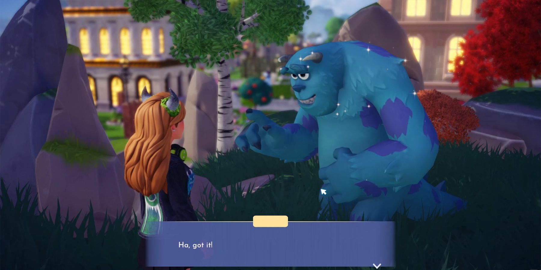 talk with sulley for vanellope in disney dreamlight valley